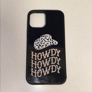 Howdy Black Phone Case